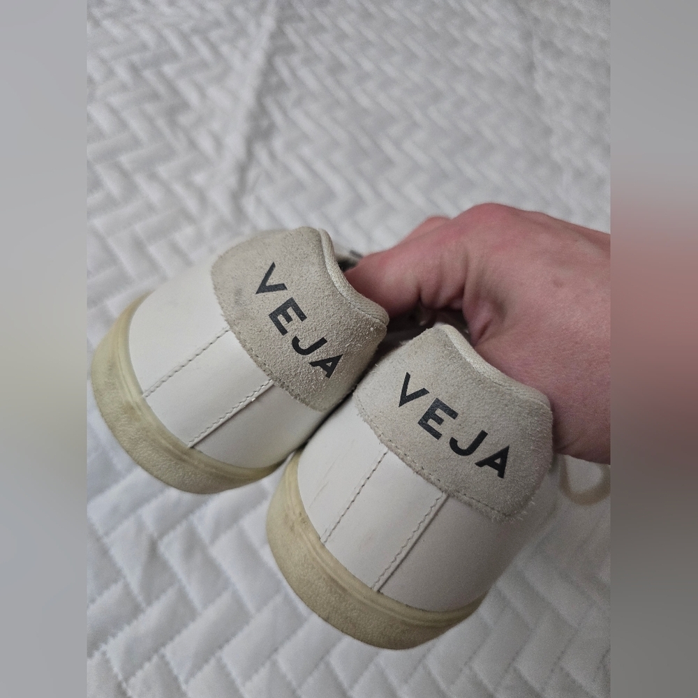 Veja Esplar Leather White Sneakers Shoes - Picture 3 of 9